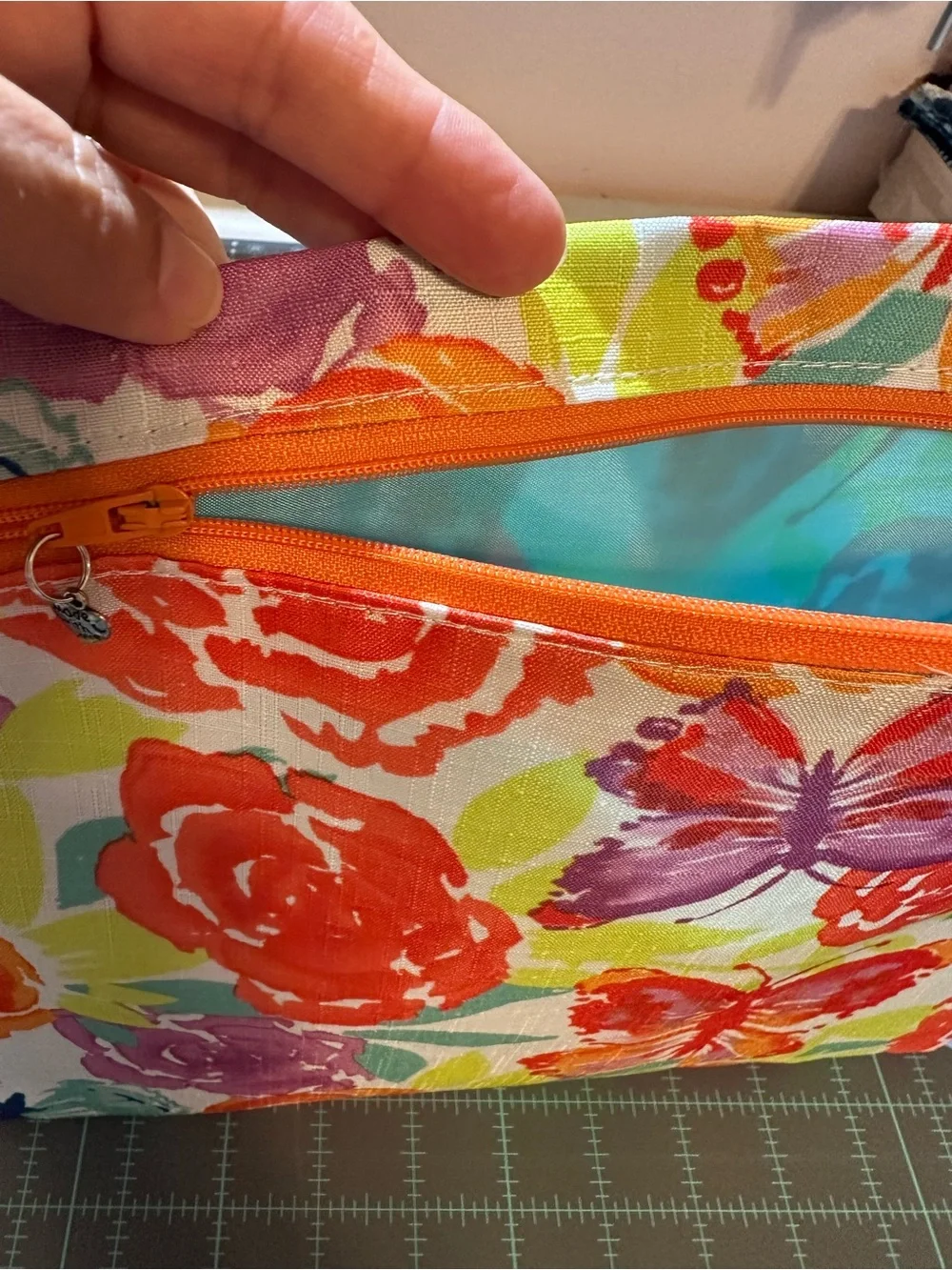 Bright Floral Zip Pouches - Colorful Floral Print